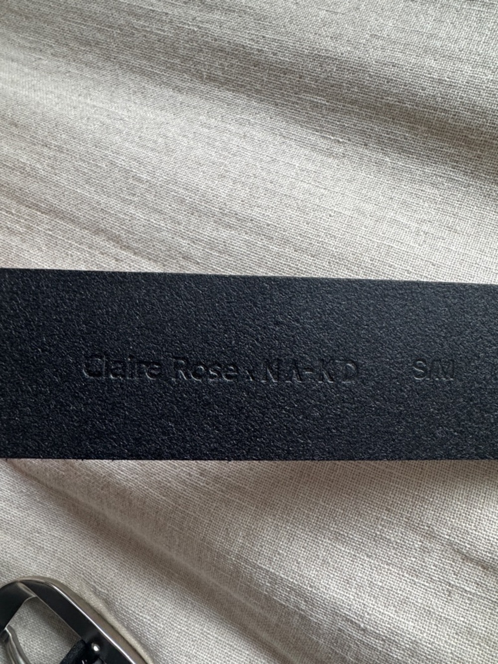 NAKD x Claire Rose Black and Silver Belt - Picture 3 of 3